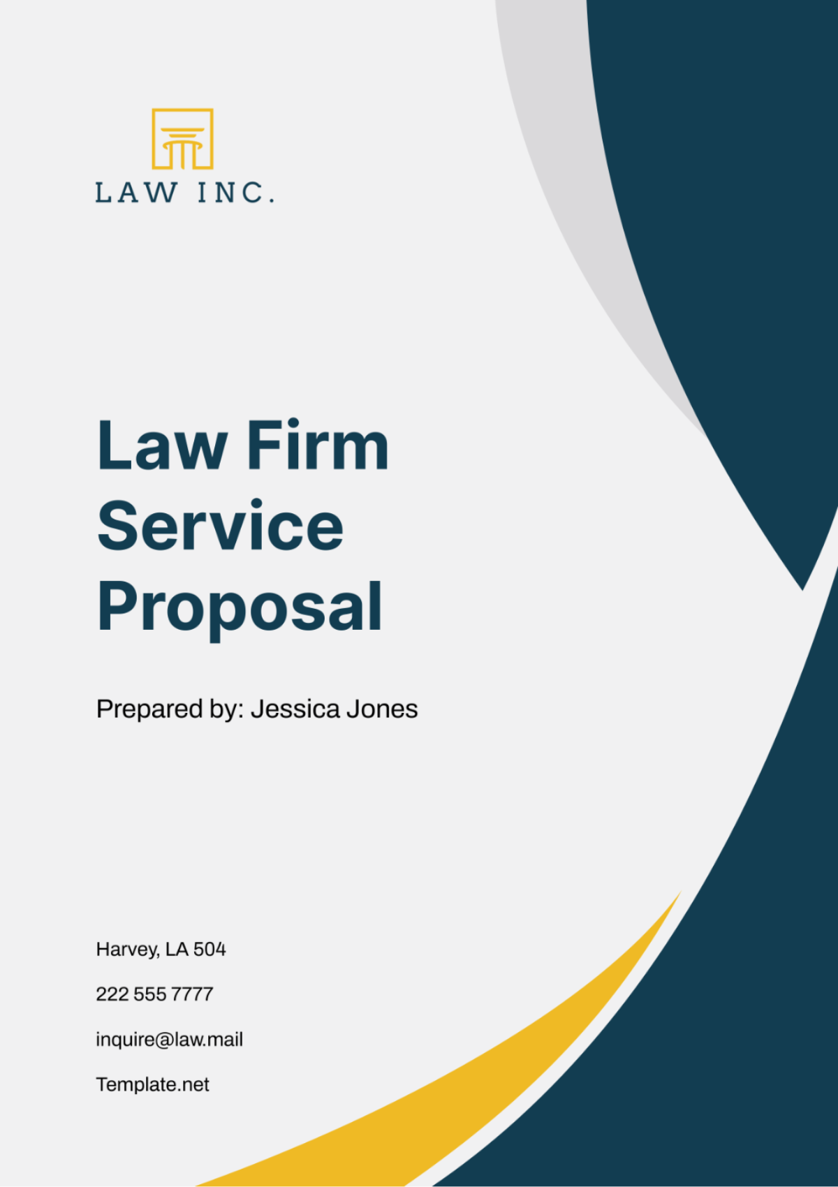 Free Law Firm Service Proposal Template