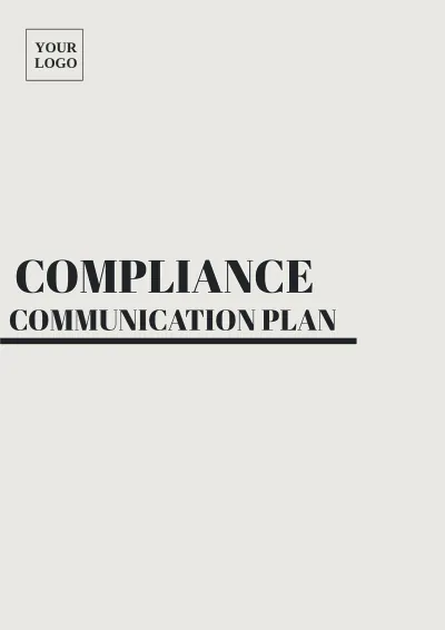 Free Compliance Communication Plan Template to Edit Online