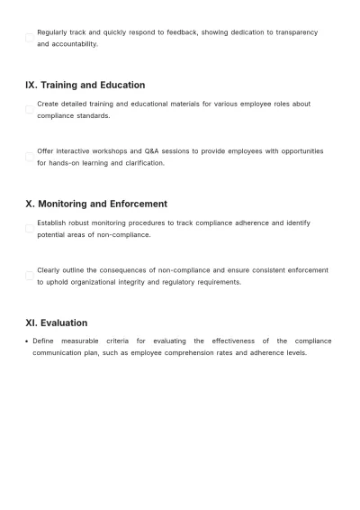 Free Compliance Communication Plan Template to Edit Online