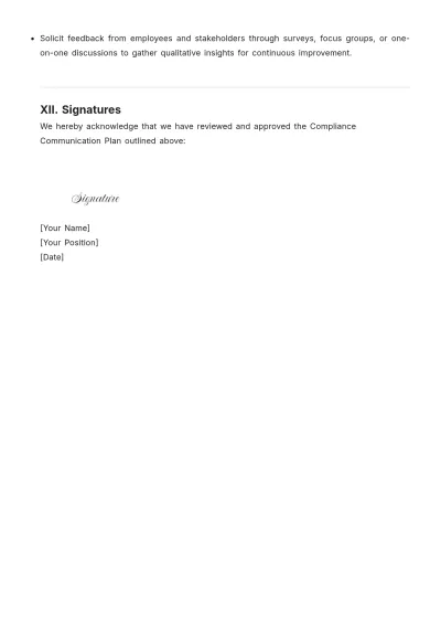 Free Compliance Communication Plan Template to Edit Online