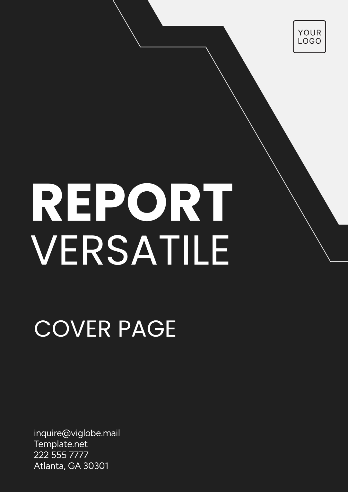 Report Versatile Cover Page Template - Edit Online & Download