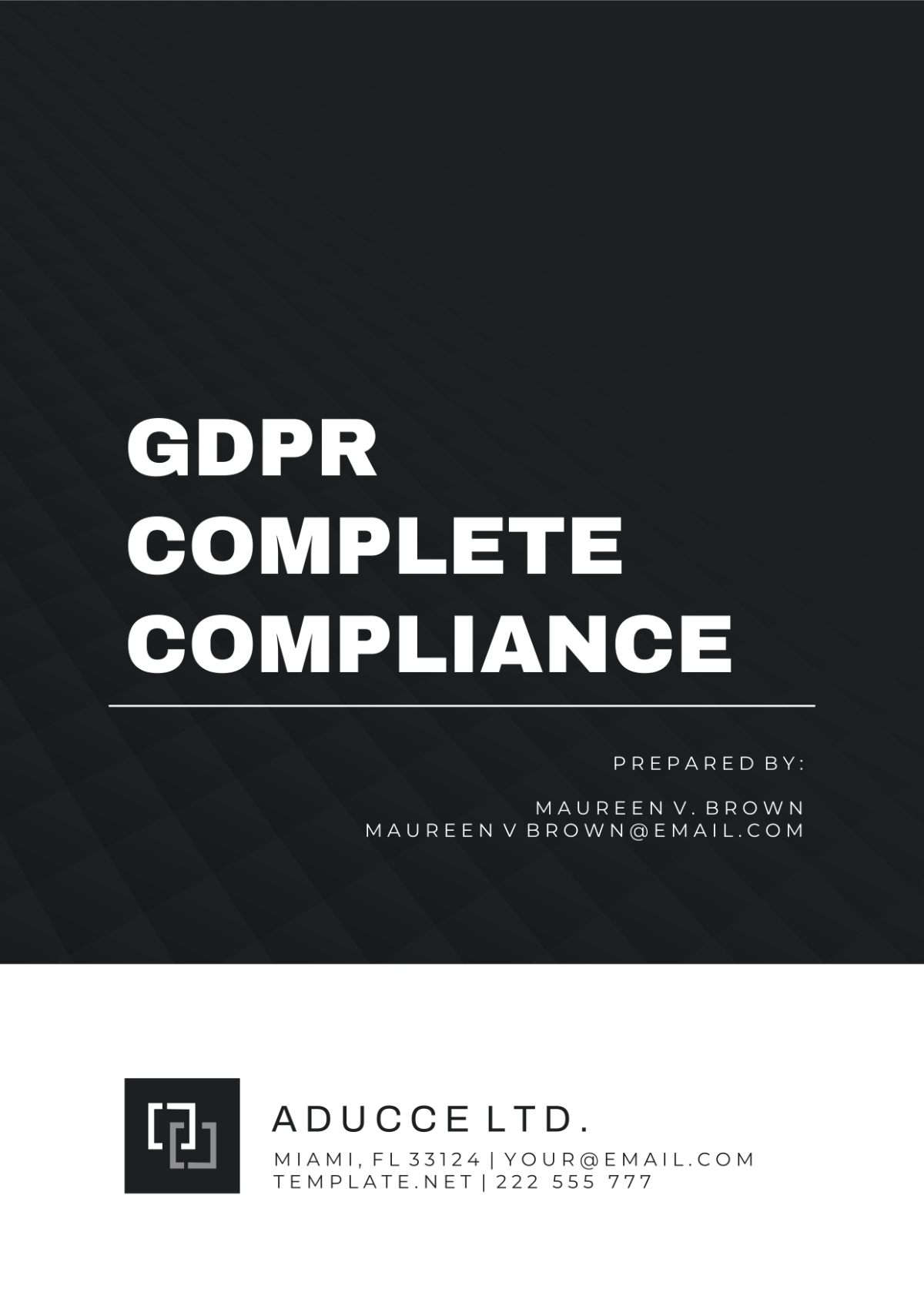 Free GDPR Complete Compliance Template