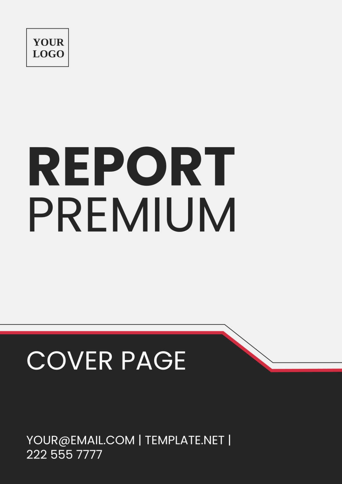 Report Premium Cover Page Template