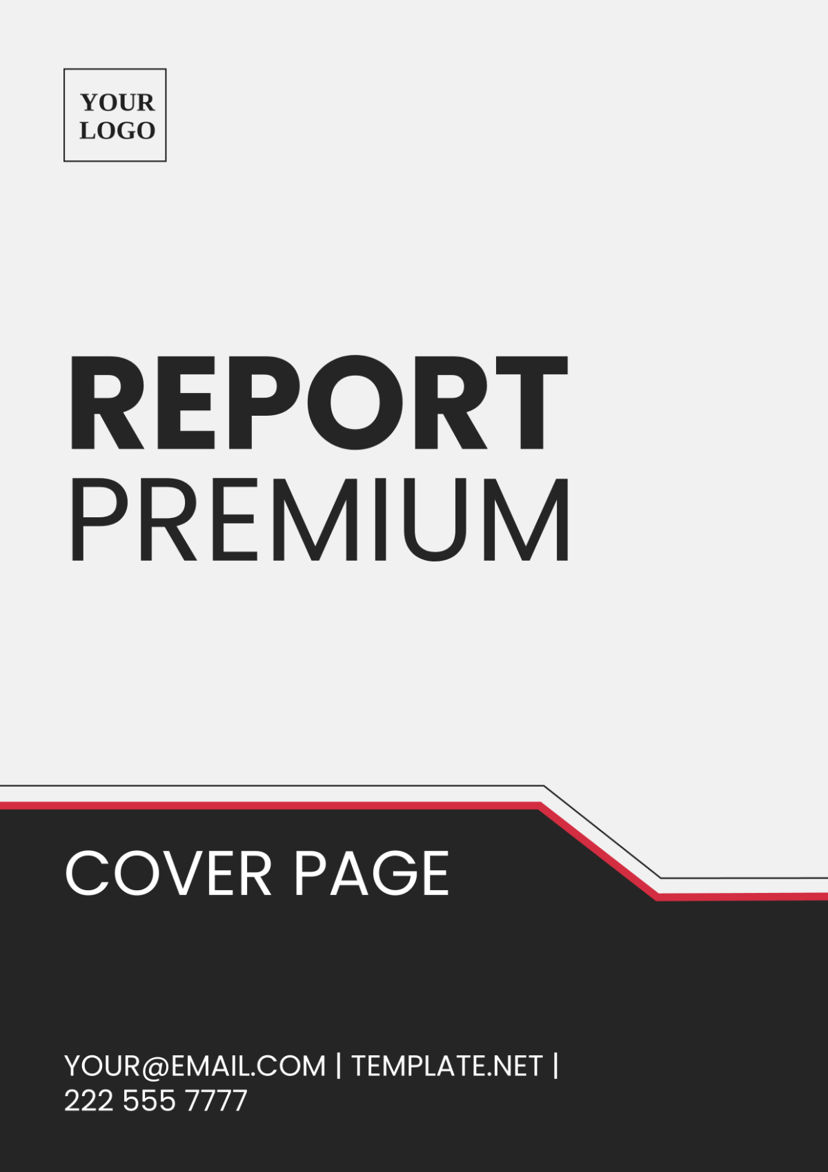 Report Premium Cover Page Template - Edit Online & Download Example ...