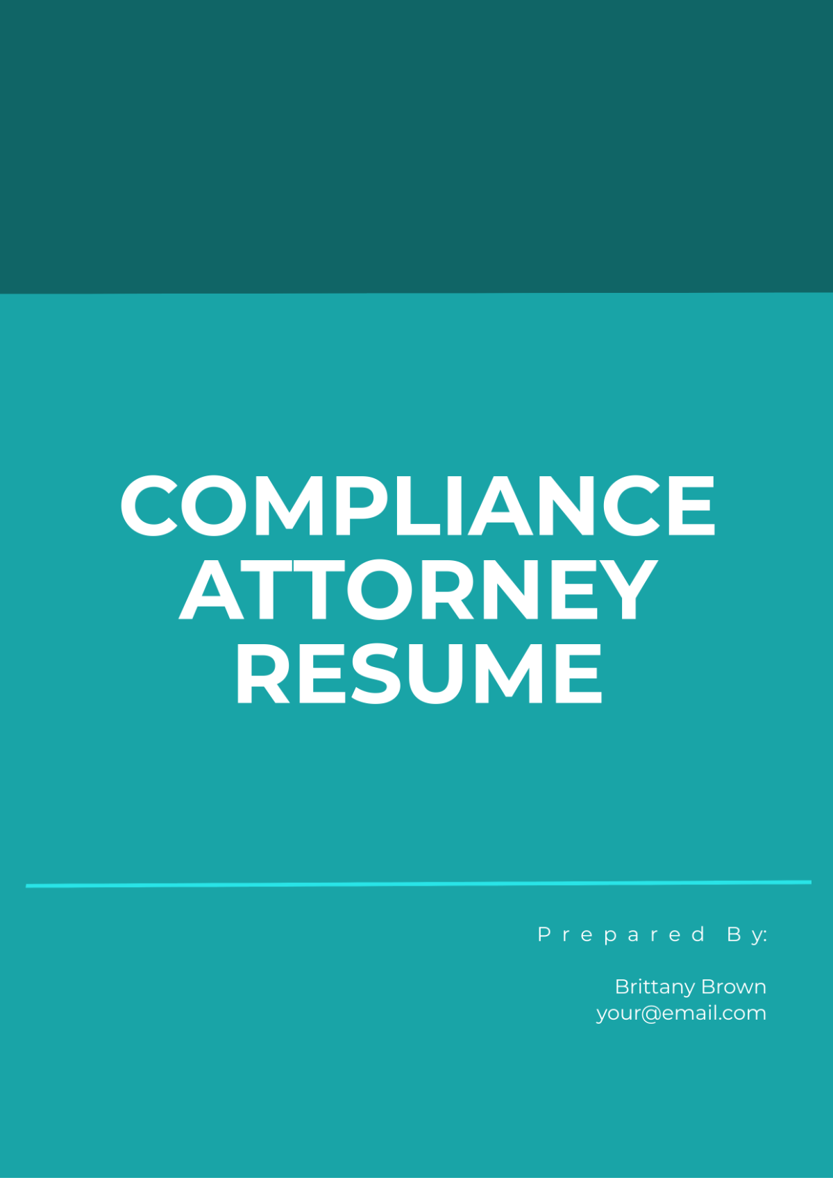 Free Compliance Attorney Resume Template