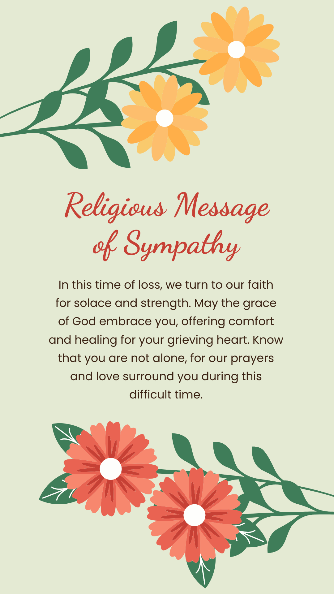 Religious Message of Sympathy