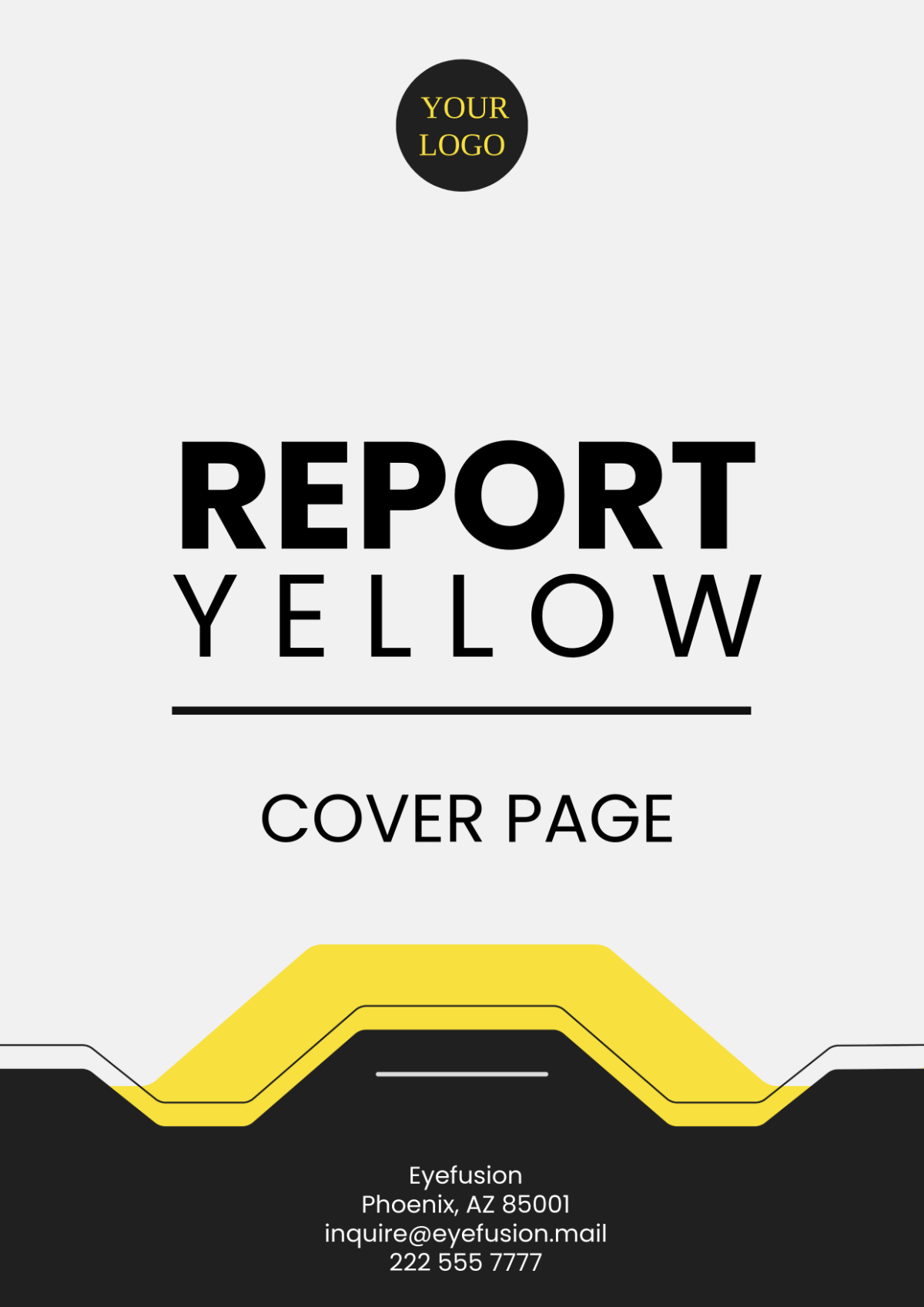 Report Yellow Cover Page