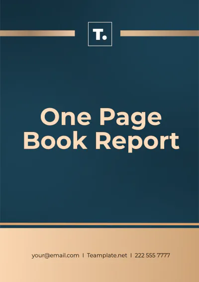 Free One Page Book Report Template to Edit Online
