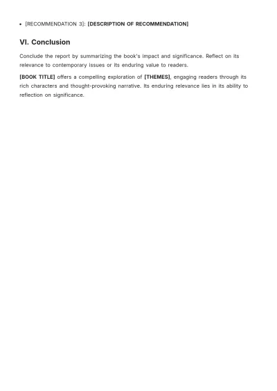 Free One Page Book Report Template to Edit Online