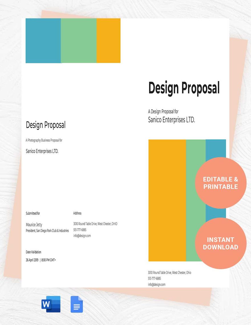 Free Design Proposal Template