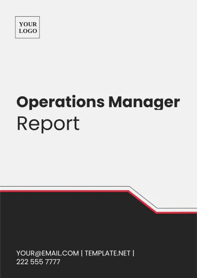 Free Operations Manager Report Template to Edit Online