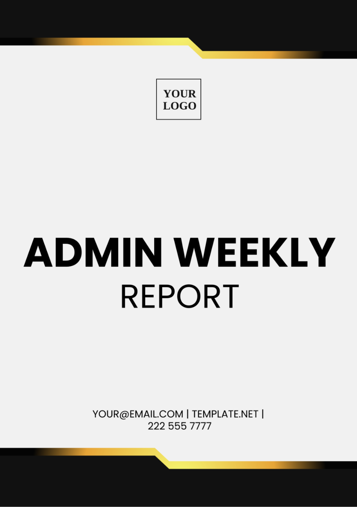 Admin Weekly Report Template