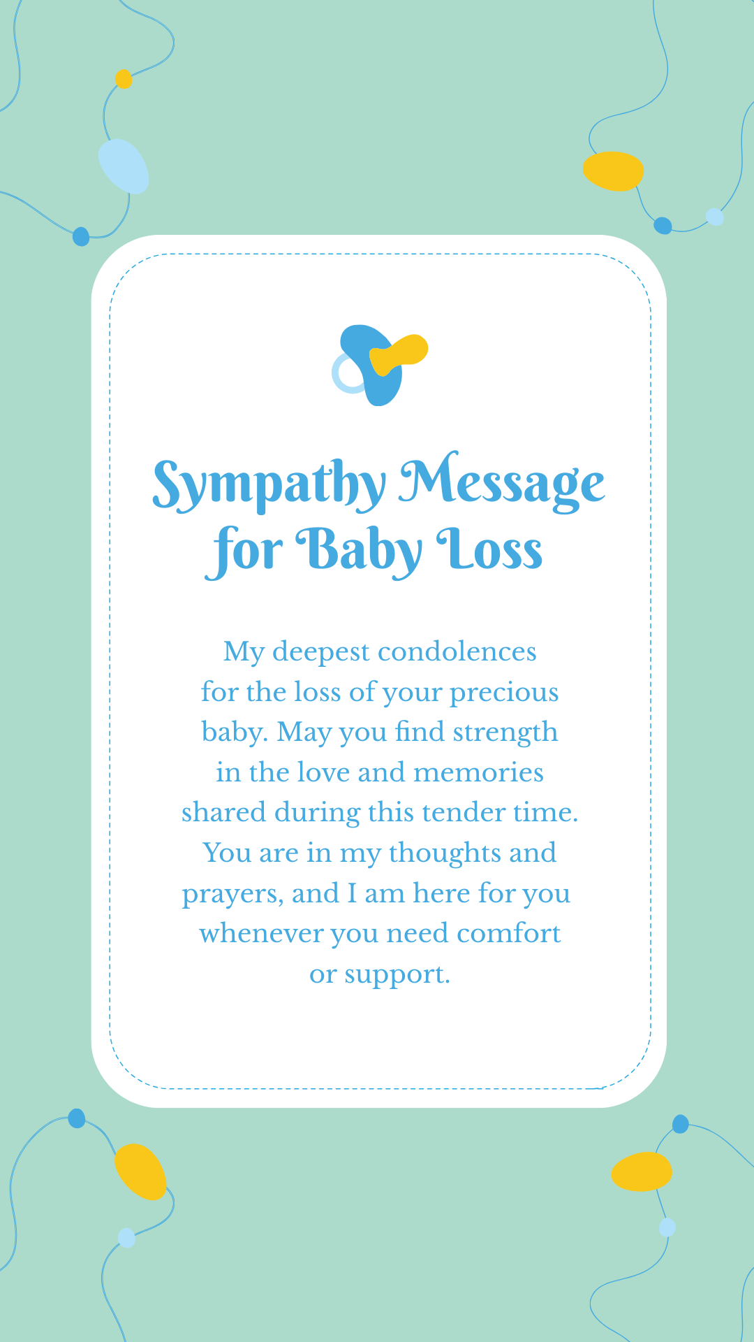 Sympathy Message for Baby Loss