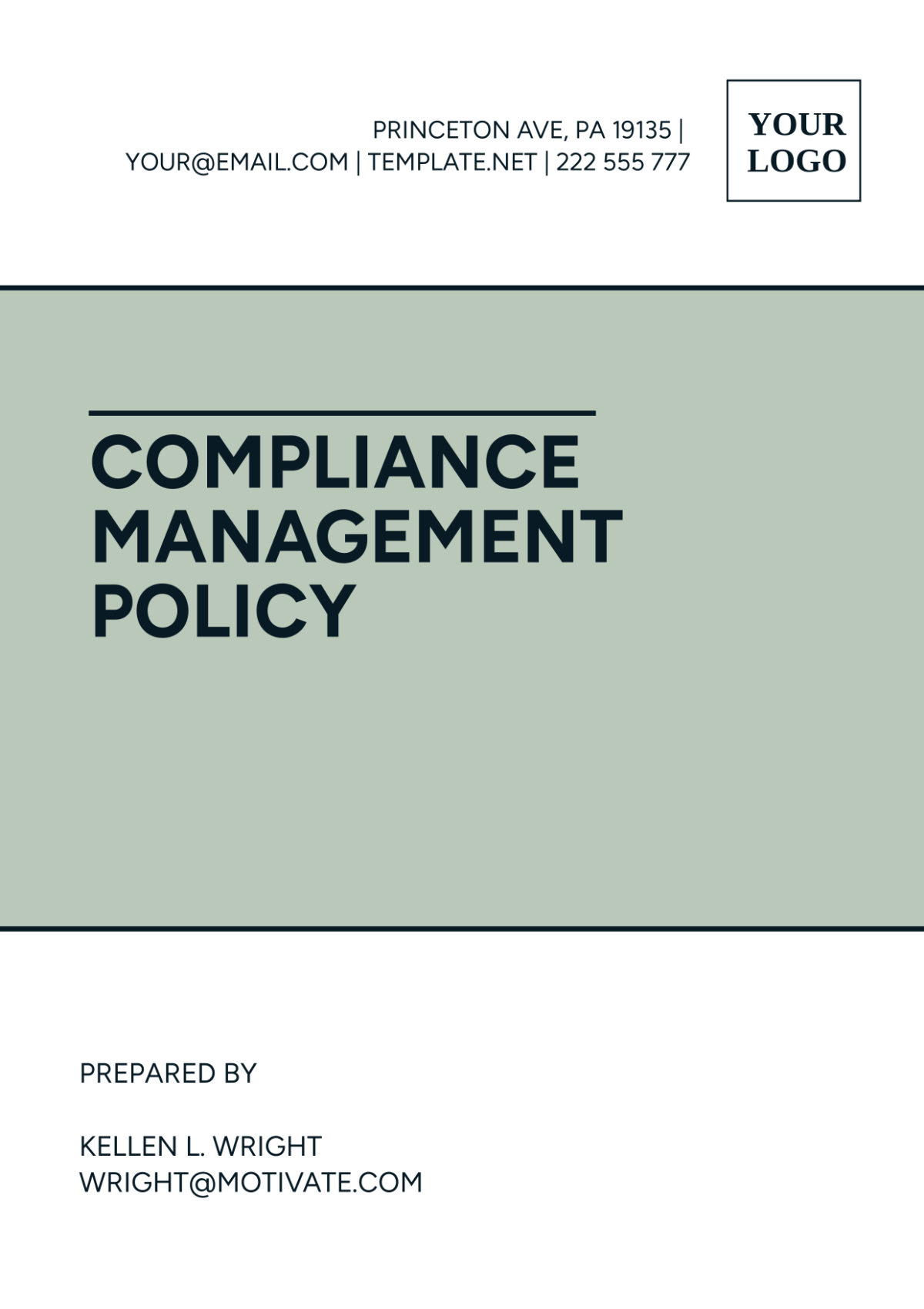 Free Compliance Management Policy Template