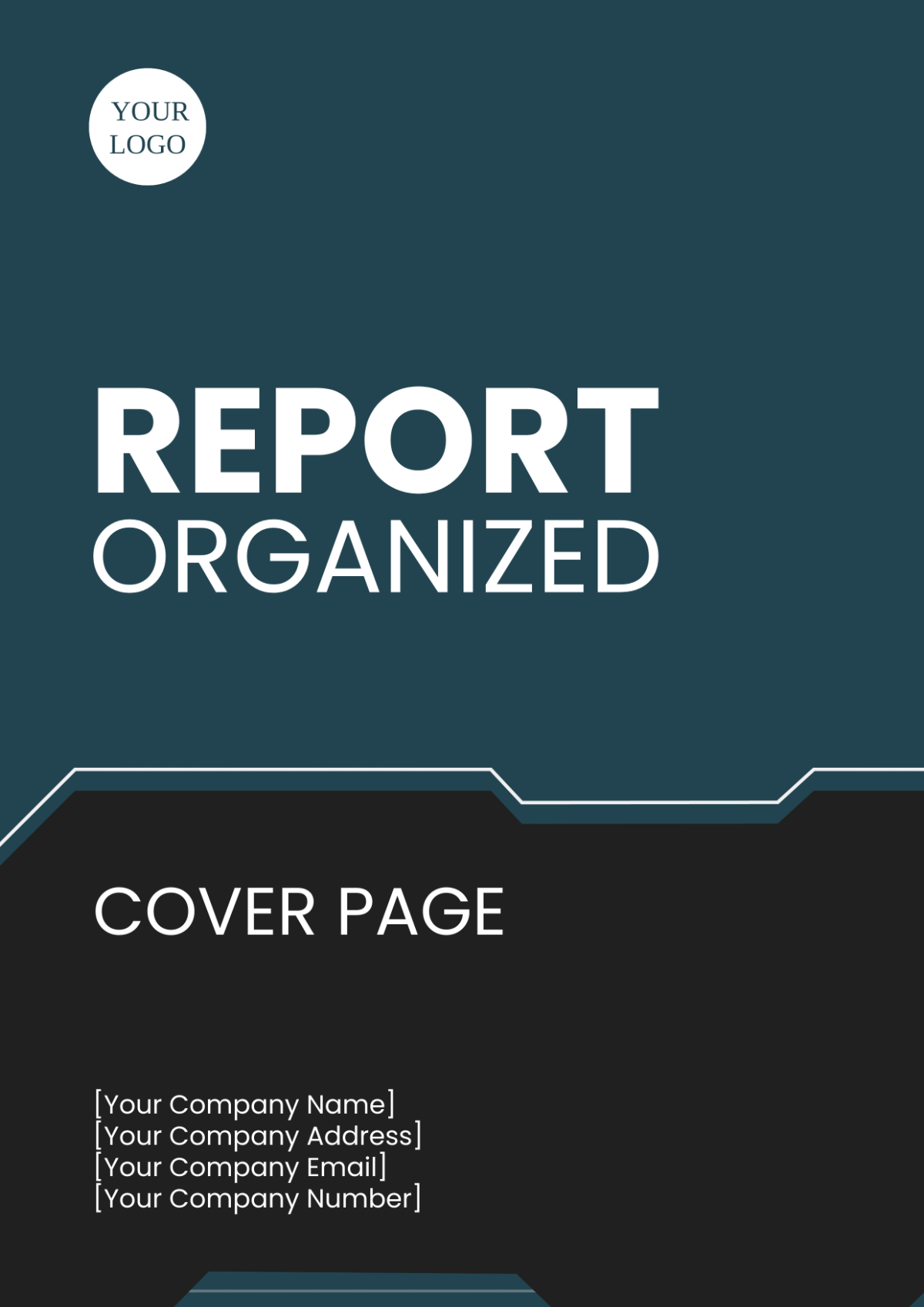 Report Organized Cover Page