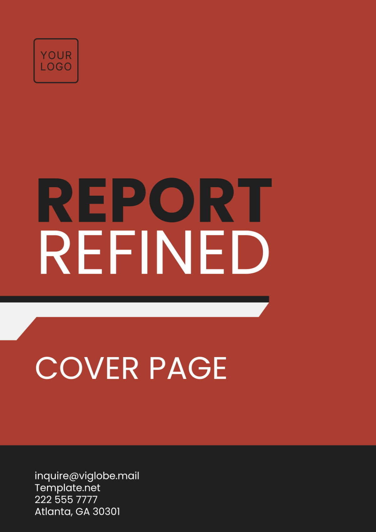 Report Refined Cover Page Template - Edit Online & Download