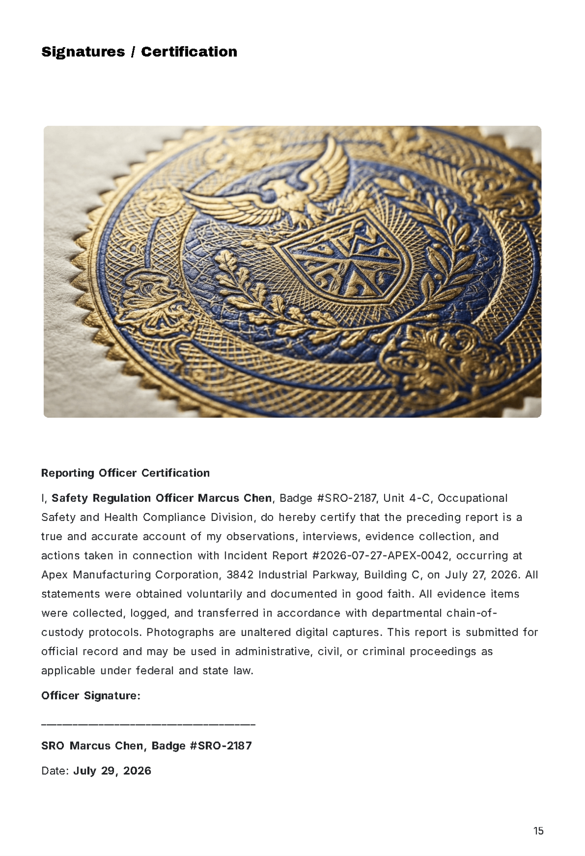 Free Police Report Template to Edit Online