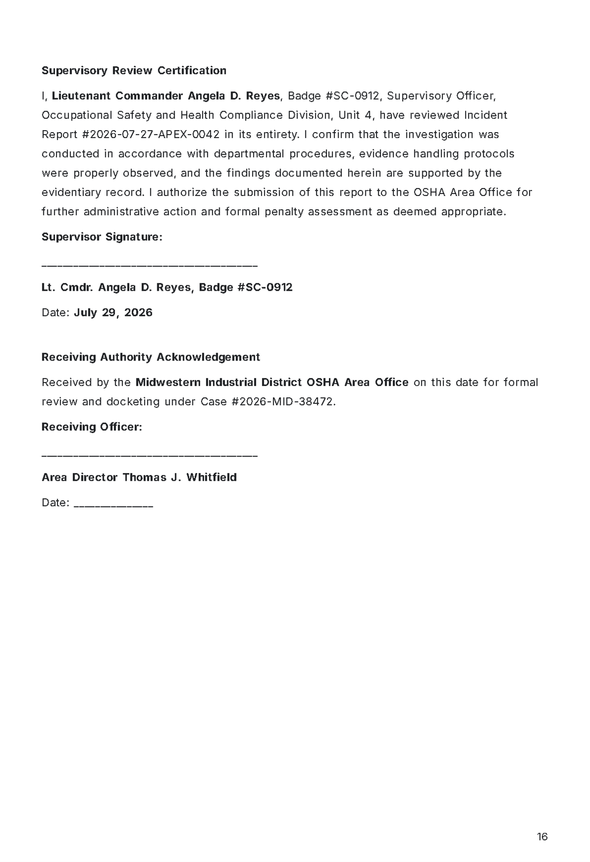 Free Police Report Template to Edit Online