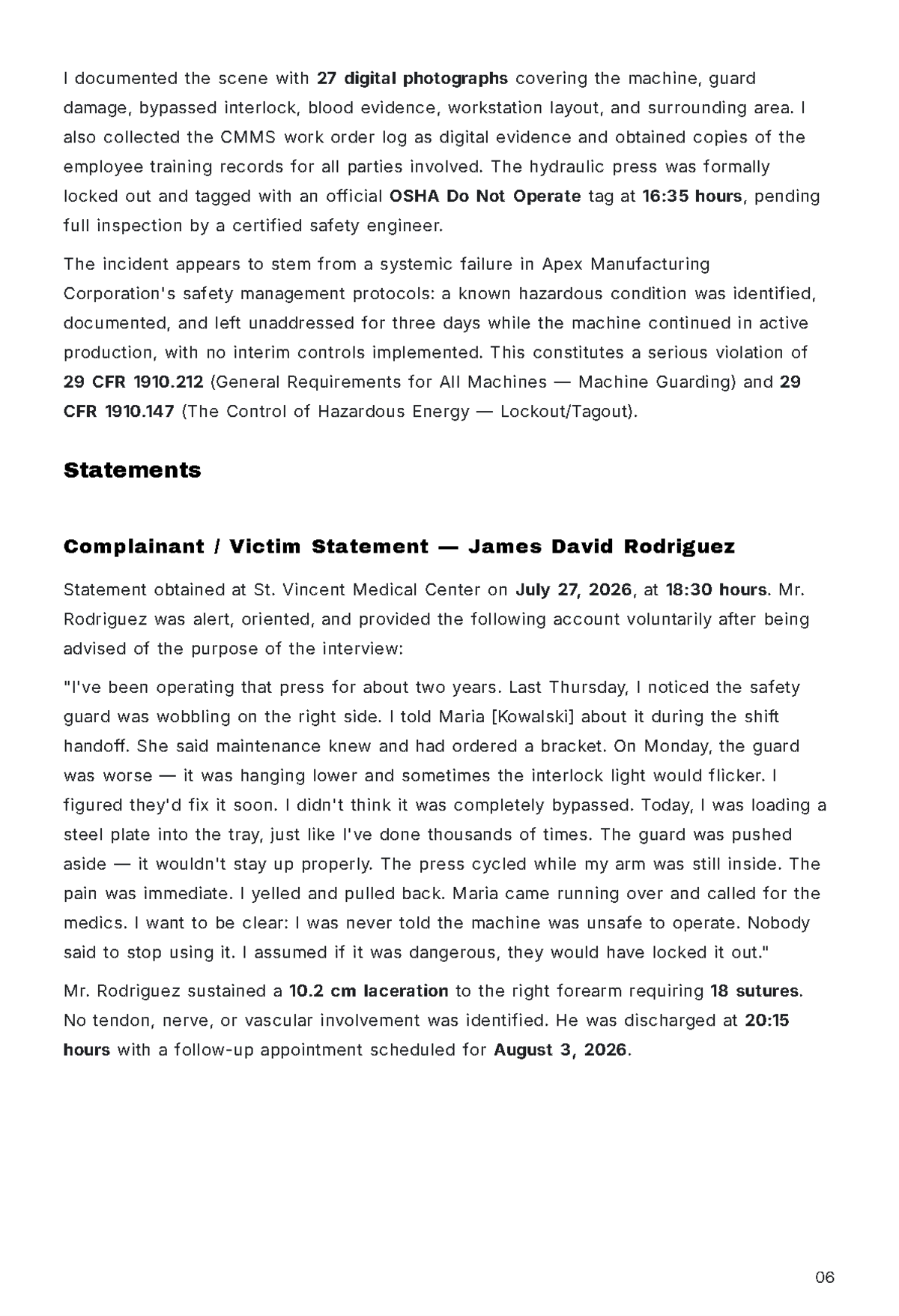 Free Police Report Template to Edit Online