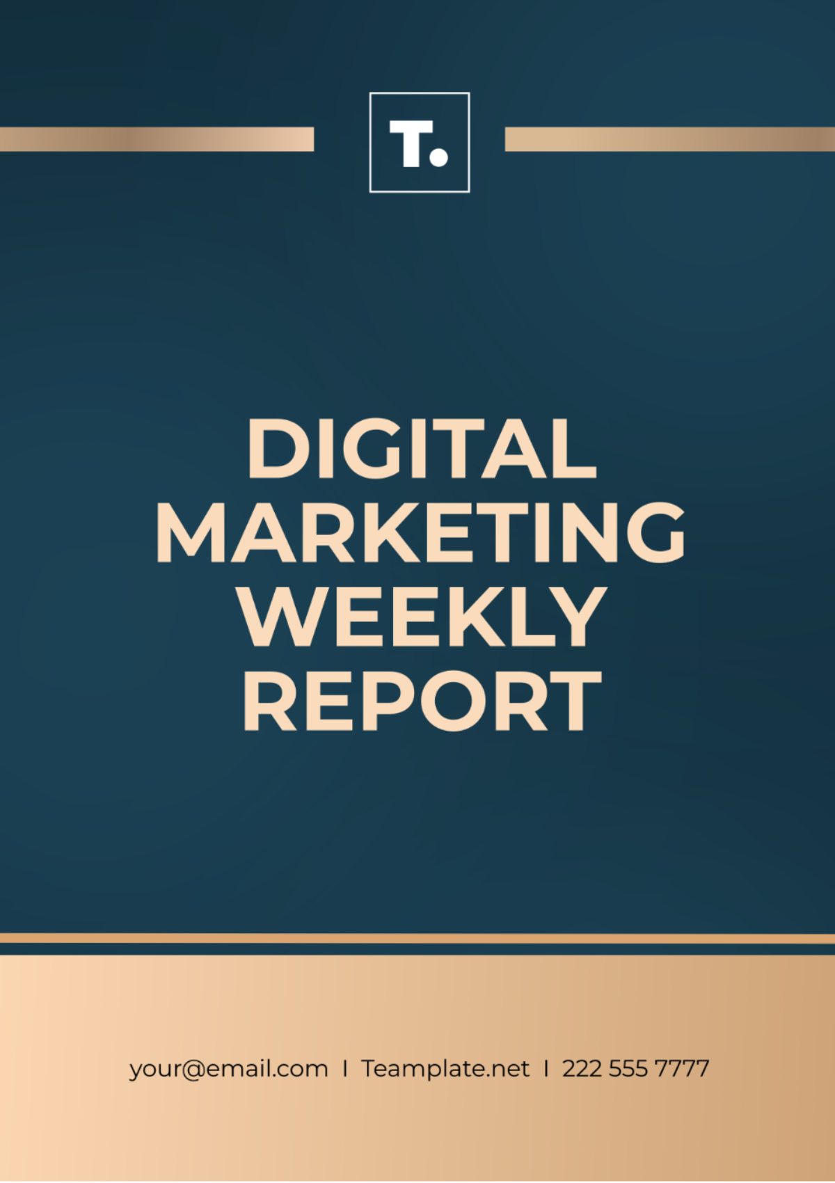 Digital Marketing Weekly Report Template