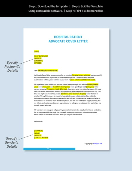 Advocacy Letter Template