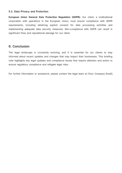 Free Law Firm Briefing Note Template to Edit Online