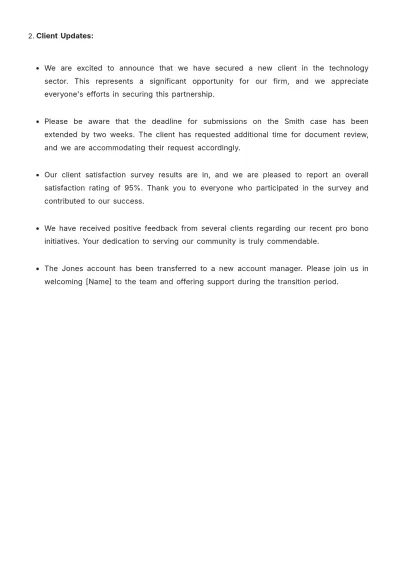 Free Law Firm Employee Note Template to Edit Online