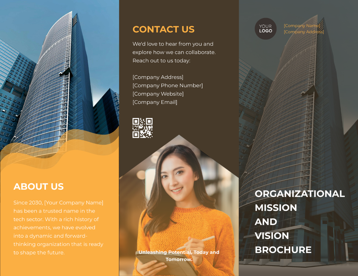 Organizational Mission and Vision Brochure Template