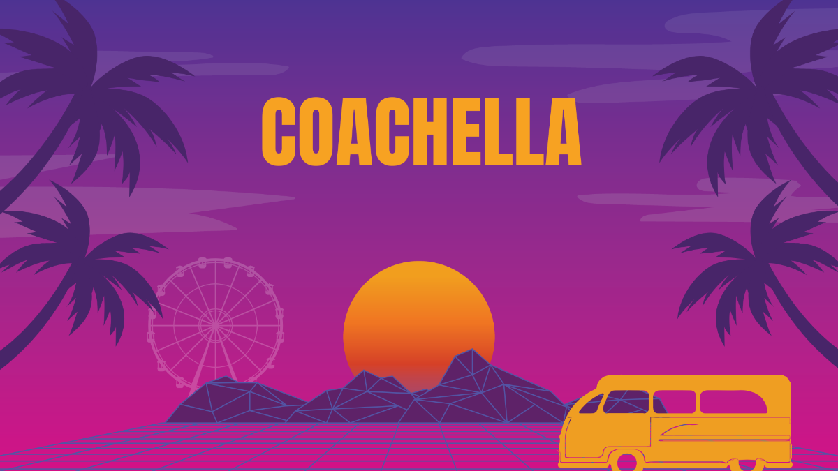 Coachella Zoom Background Template
