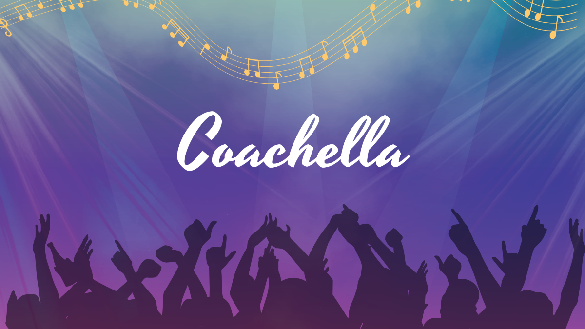 Free Coachella Party Background Template