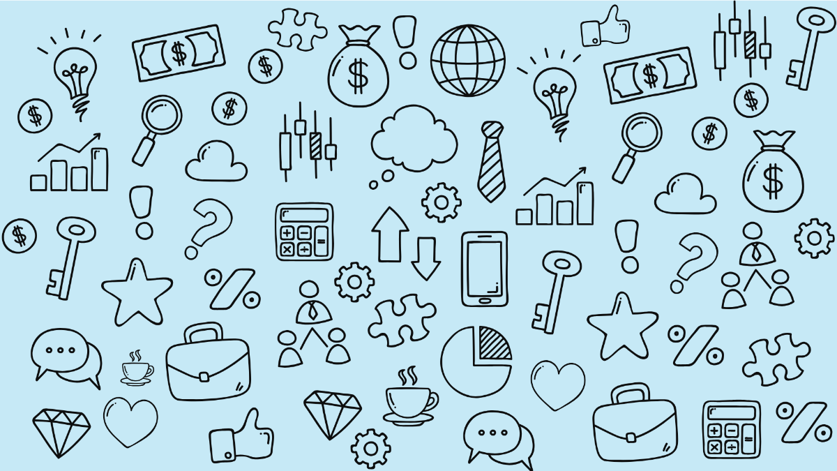 Free Business Doodle Pattern 