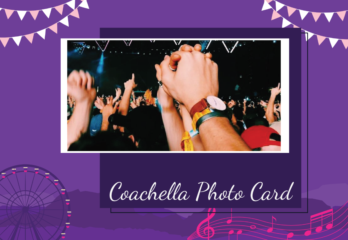 Free Coachella Photo Card Template