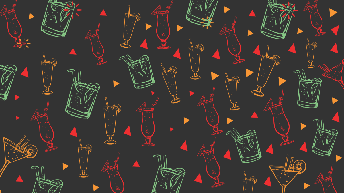 Cocktail Doodle Pattern 
