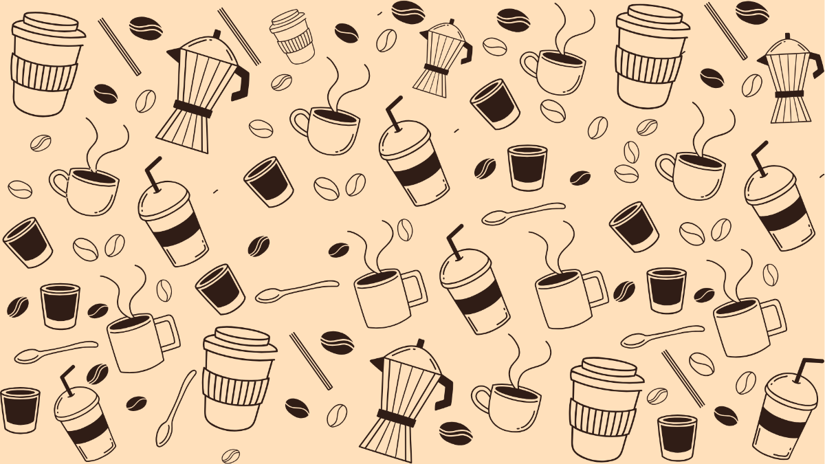 Cafe Doodle Pattern