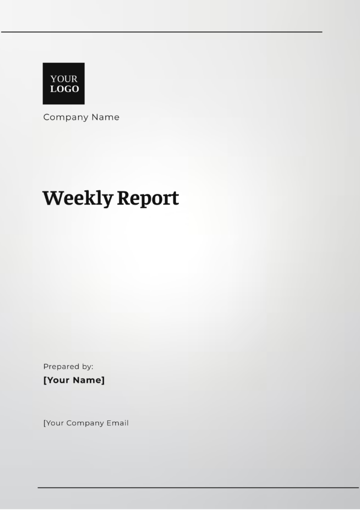 Weekly Report Template - Edit Online & Download