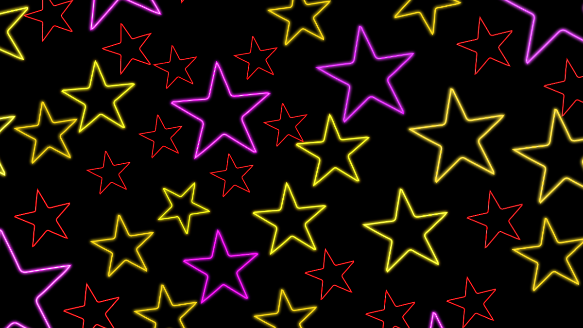 Free Neon Star Pattern 