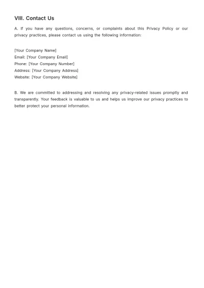 Free Law Firm Privacy Policy Template to Edit Online