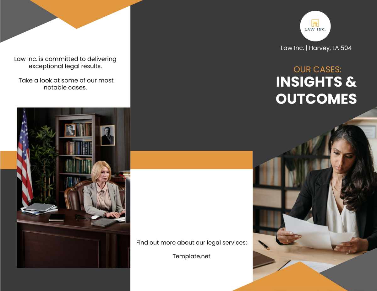 Free Law Firm Case Studies Brochure Template