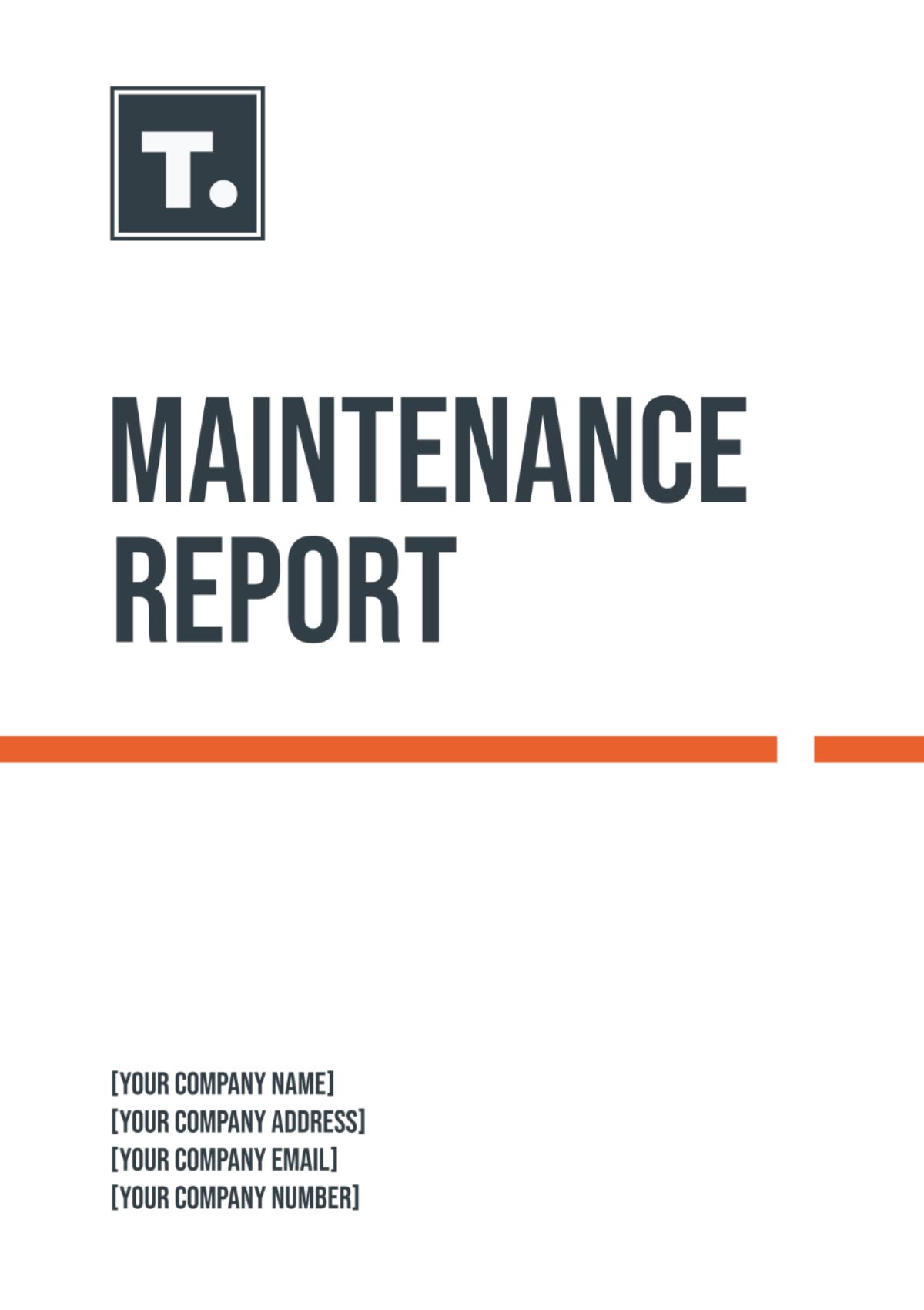 Maintenance Report Template