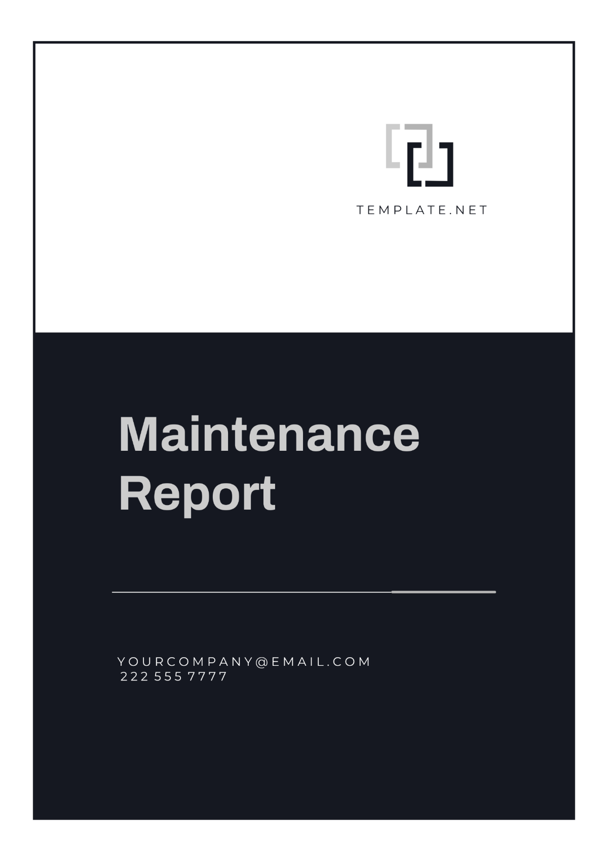 Free Maintenance Report Template