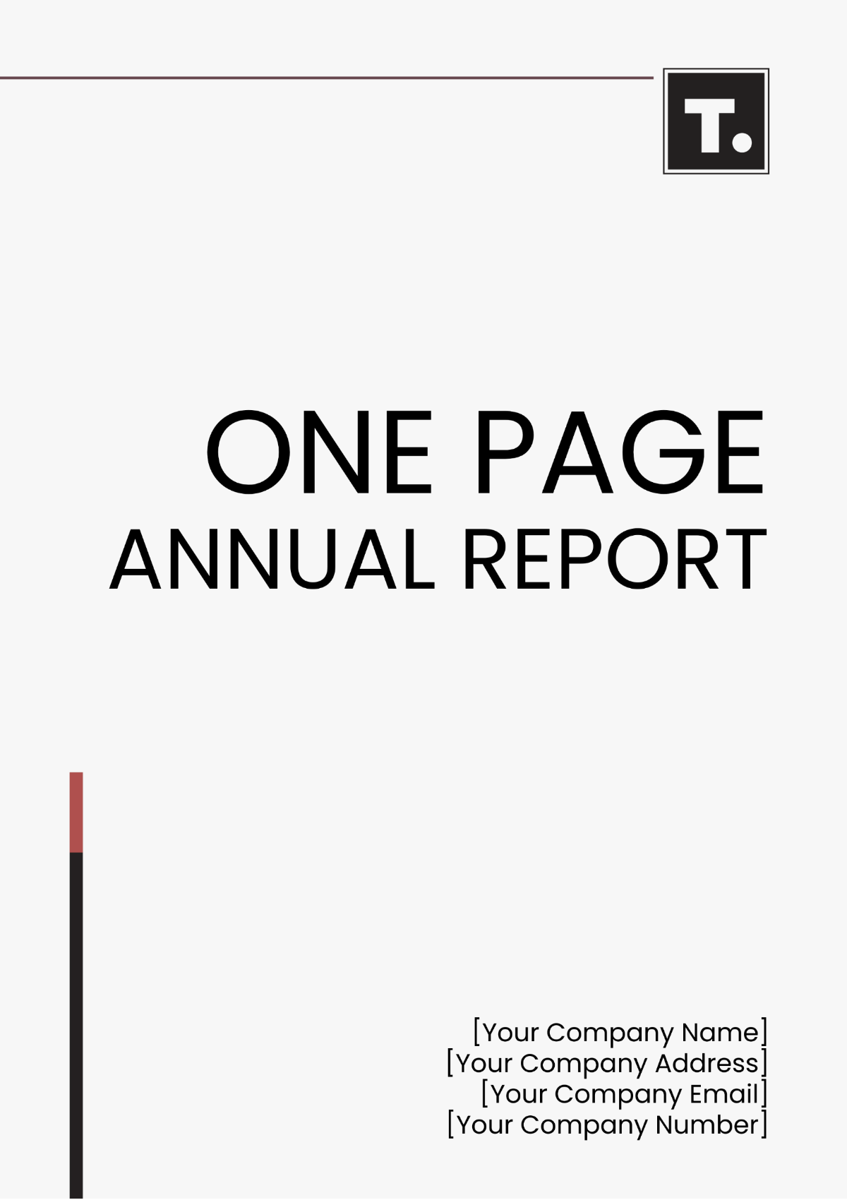 One Page Annual Report Template - Edit Online & Download