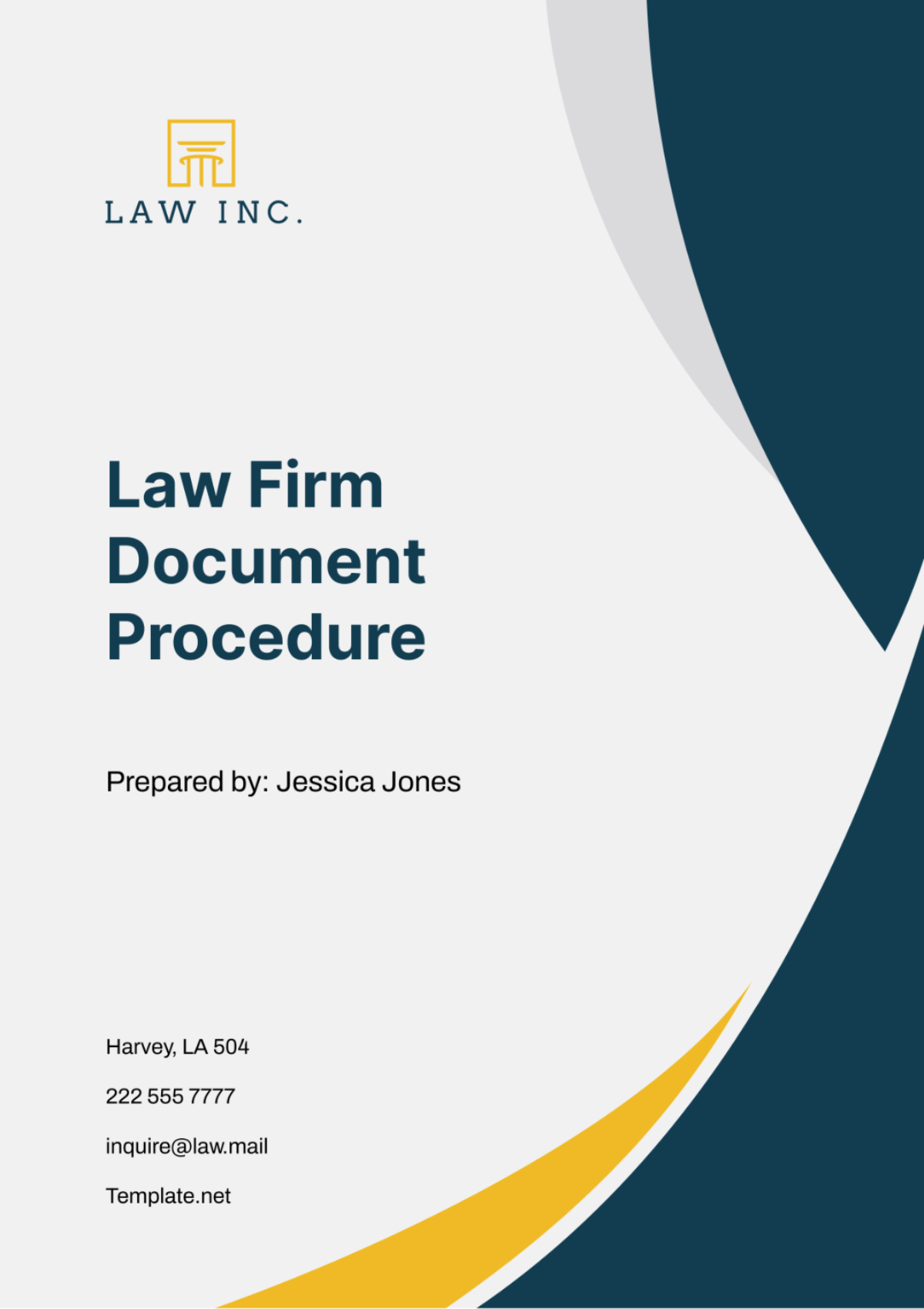 Law Firm Document Procedure Template - Edit Online & Download