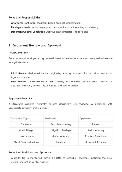 Free Law Firm Document Procedure Template to Edit Online