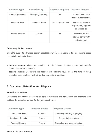 Free Law Firm Document Procedure Template to Edit Online