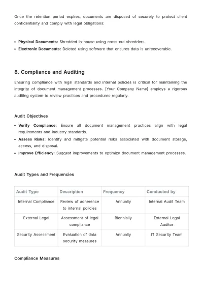 Free Law Firm Document Procedure Template to Edit Online