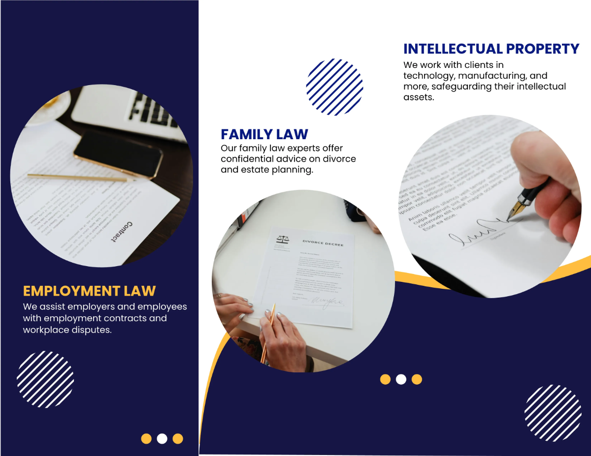 Free Law Firm Expertise Brochure Template to Edit Online