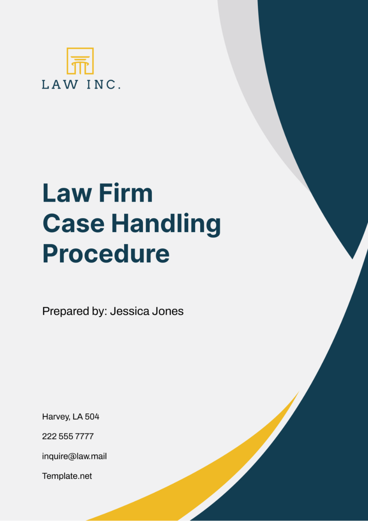 Law Firm Case Handling Procedure Template - Edit Online & Download