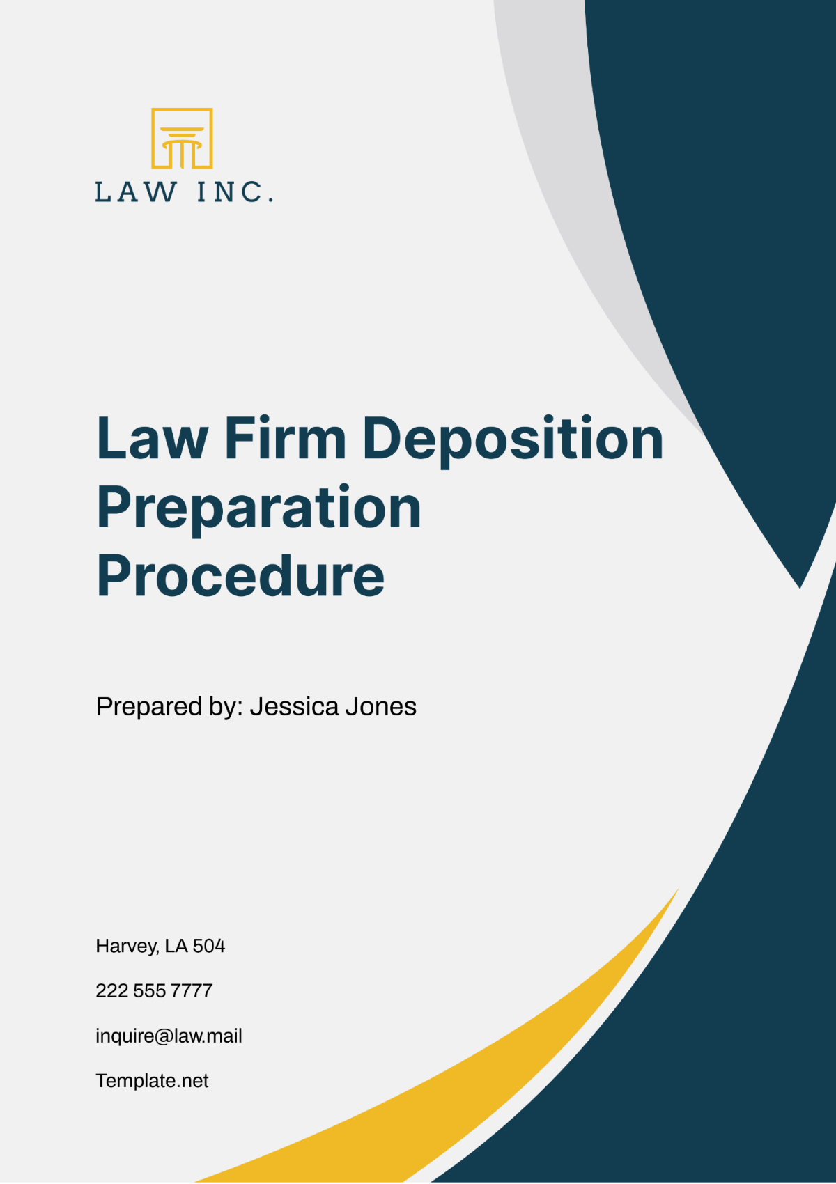 Law Firm Deposition Preparation Procedure Template