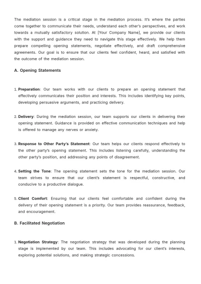 Free Law Firm Mediation Procedure Template to Edit Online