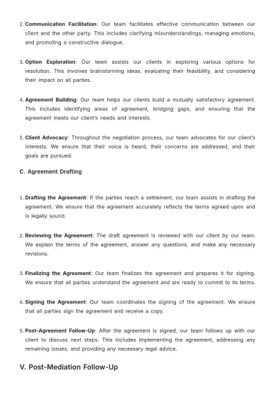Free Law Firm Mediation Procedure Template to Edit Online